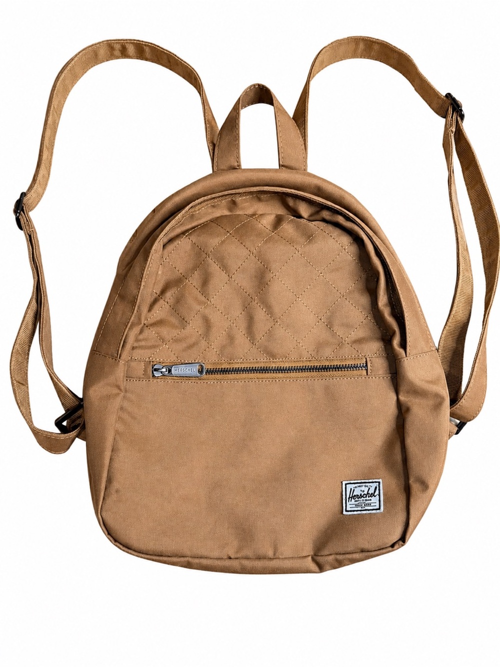 Herschel Supply Co. Quilted Town Backpack - Caramel / Tan (Excellent Condition)